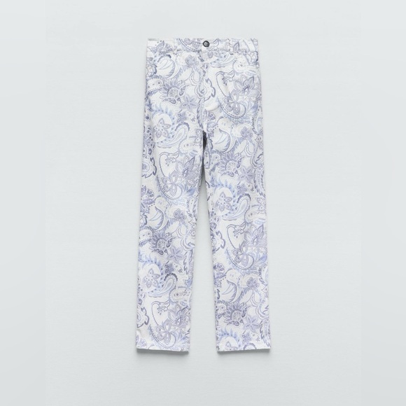 NWOT Zara Paisly Printed Trousers - Picture 7 of 13
